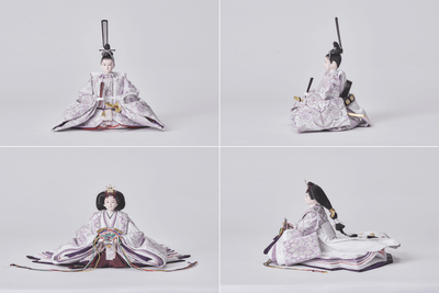 西陣織帯、紫華文のおひなさま（大）