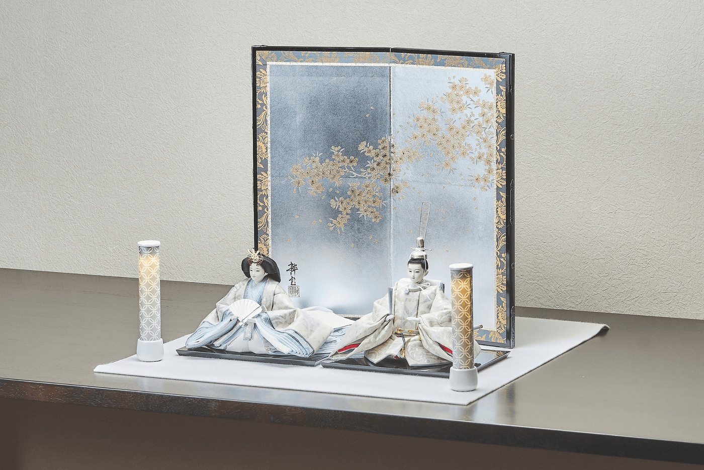 西陣織帯、唐草色々文 / 京組紐のおひなさま