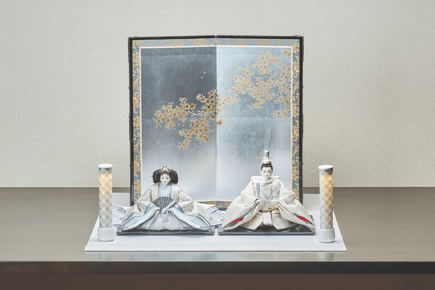 西陣織帯、唐草色々文 / 京組紐のおひなさま