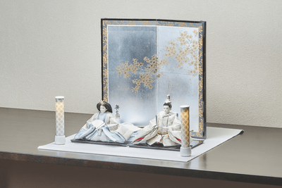 西陣織帯、唐草色々文 / 京組紐のおひなさま