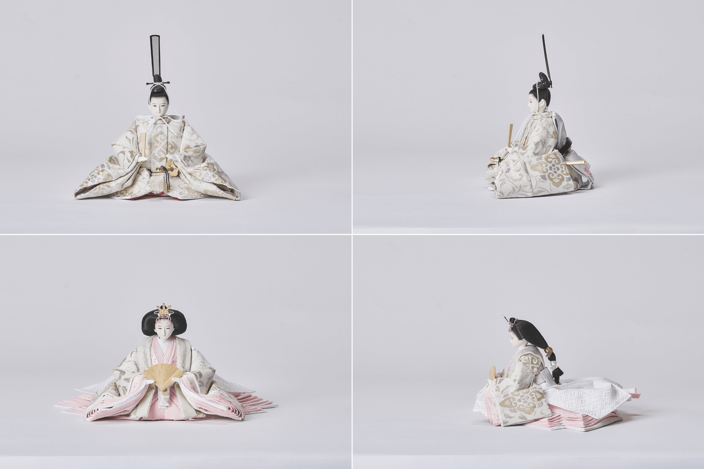 西陣織帯、しだれ桜と梅菱文のおひなさま