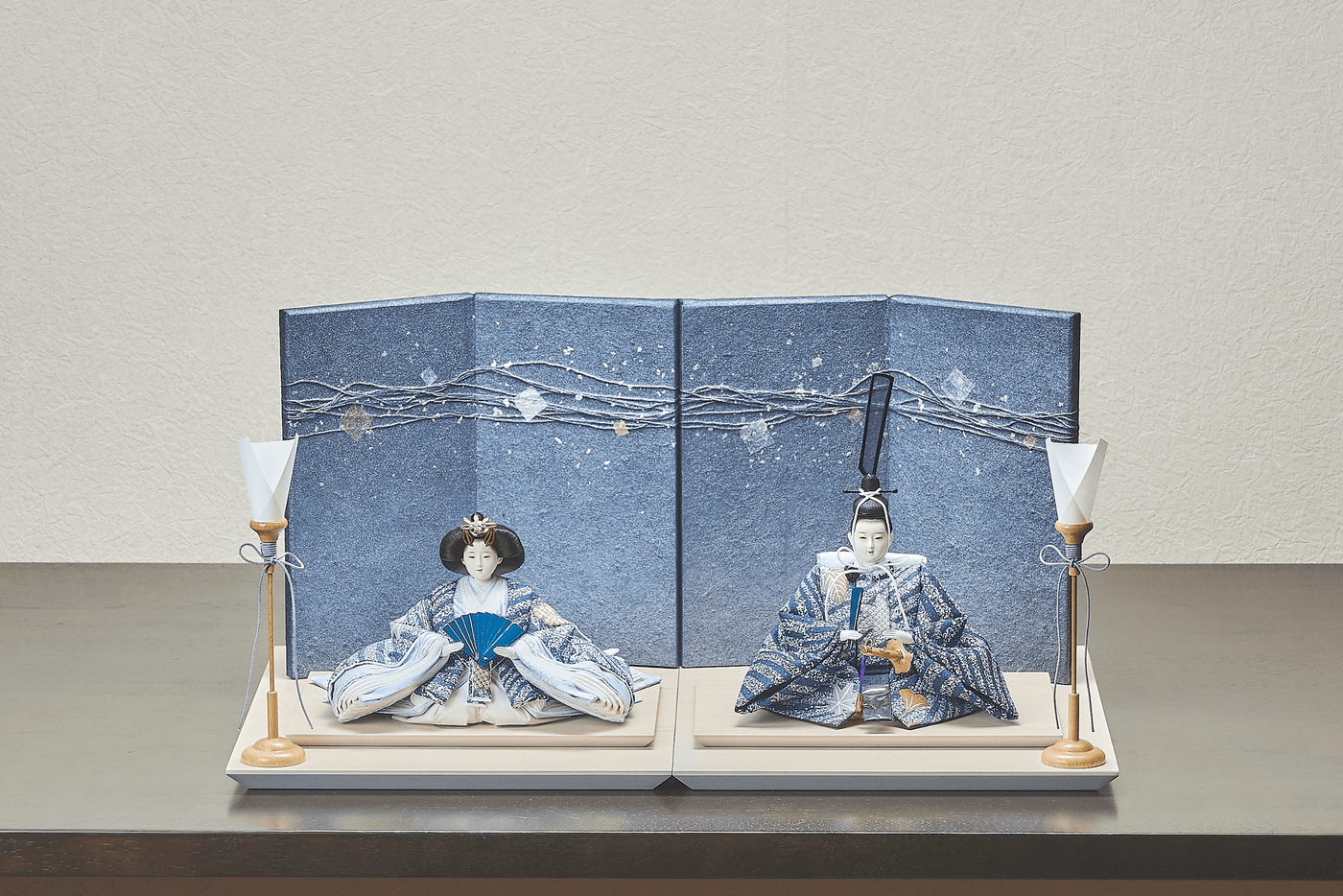 波銀河と藍色風舞いのおひなさま