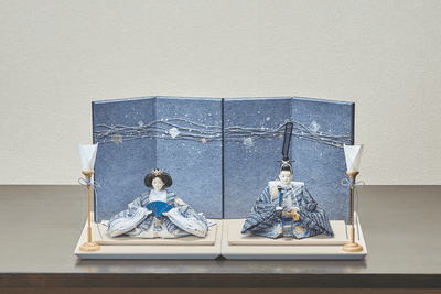 波銀河と藍色風舞いのおひなさま