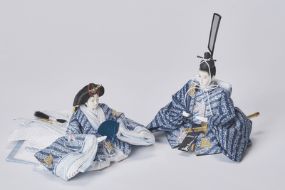 波銀河と藍色風舞いのおひなさま