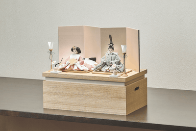 桃色と若草色のおひなさま（極小）