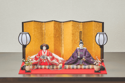 平安文様と絹のおひなさま