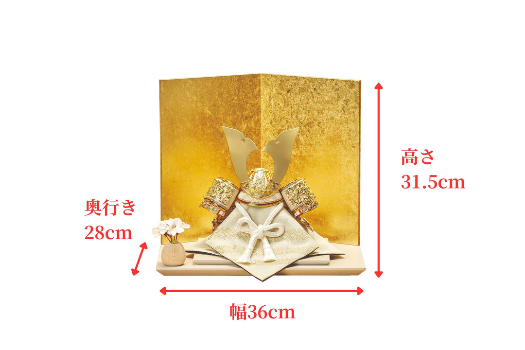 純白の金色兜 – 人形工房 左京