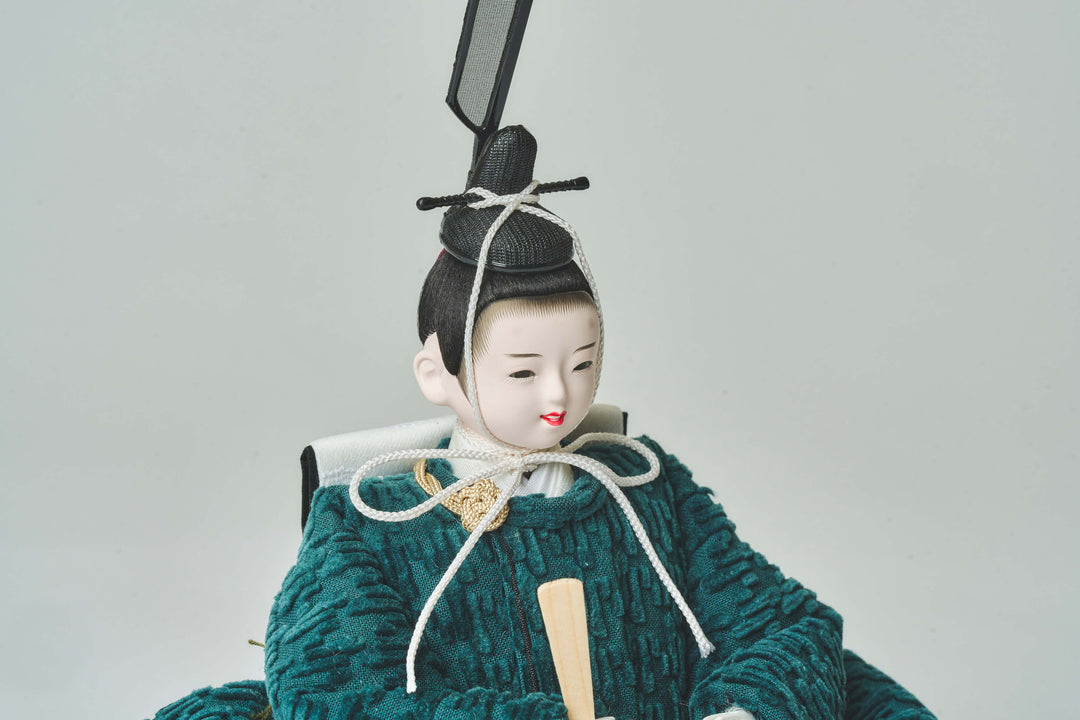 えんじ色と鶯色のおひなさま – 人形工房 左京