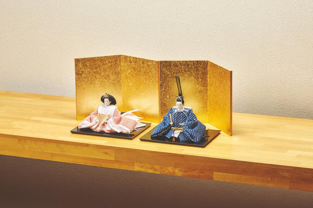 桃色と藍色のおひなさま – 人形工房 左京