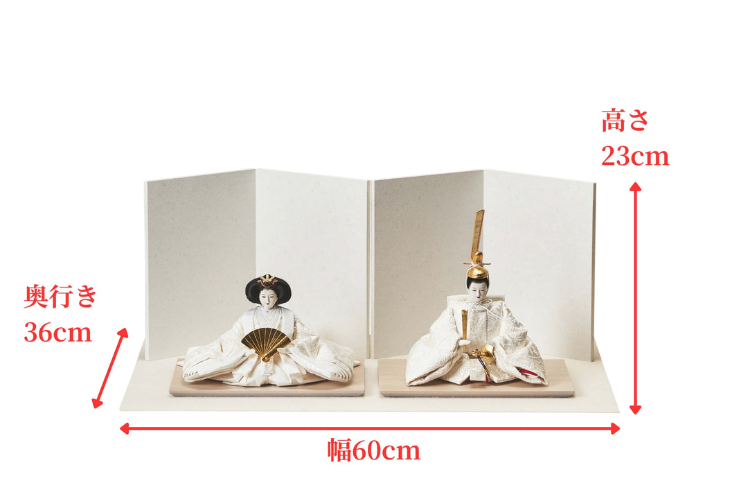 純白、絹のおひなさま – 人形工房 左京