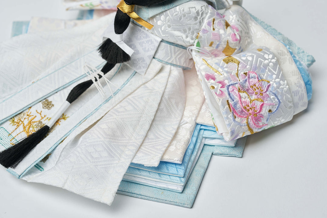 縹桜と藤のおひなさま – 人形工房 左京