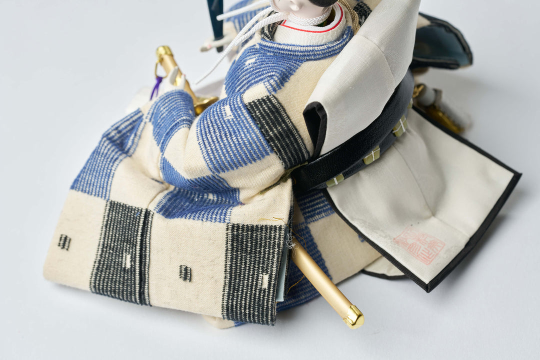 青チェックのおひなさま – 人形工房 左京