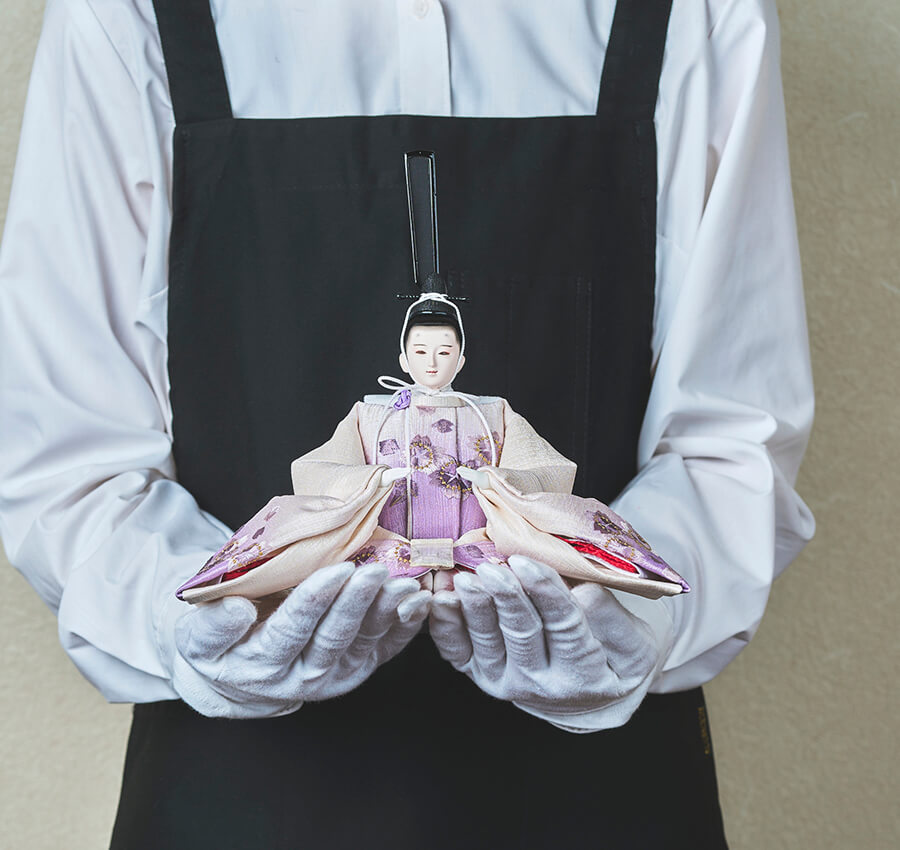 平安文様と絹のおひなさま – 人形工房 左京