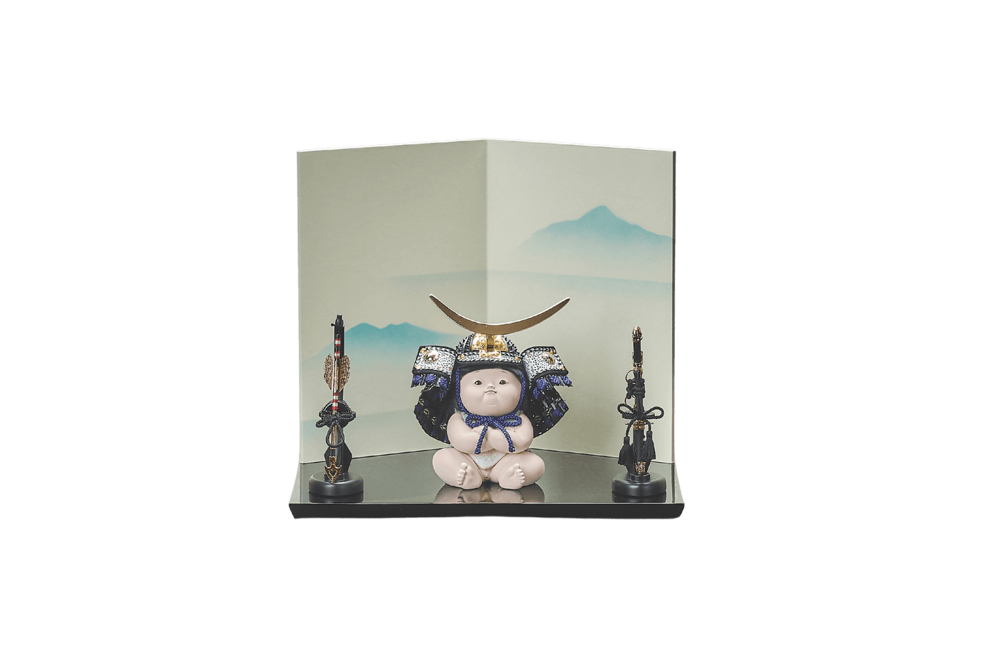 三日月前立紺色兜の大将、「守」