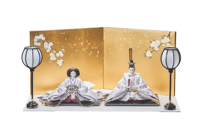 西陣織帯、紫華文のおひなさま（大）