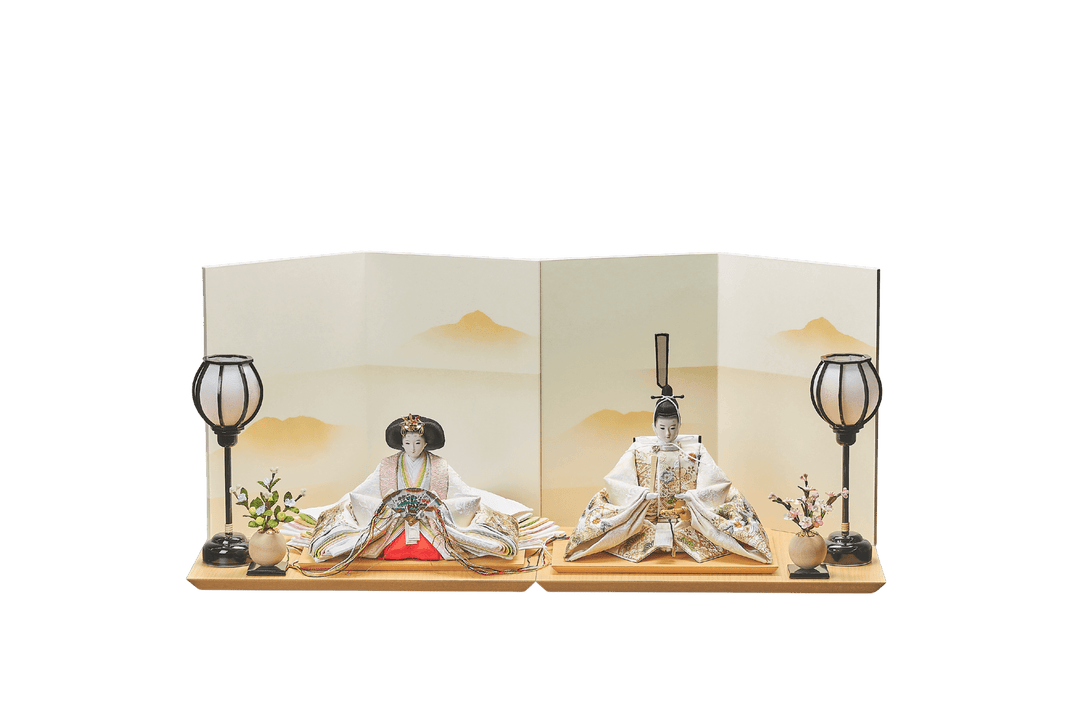 うららか、金と松のおひなさま（中） – 人形工房 左京