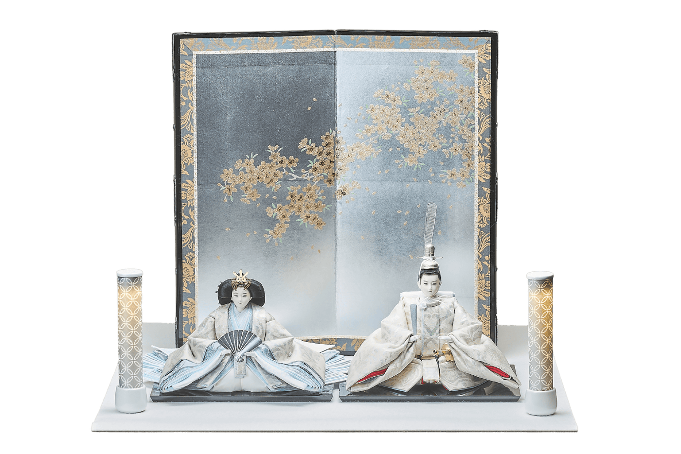 西陣織帯、唐草色々文 / 京組紐のおひなさま