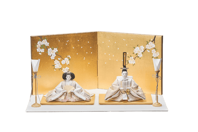 西陣織帯、金と桃に輝くおひなさま