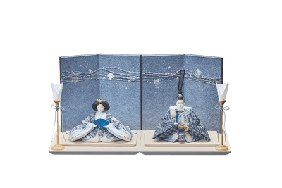 波銀河と藍色風舞いのおひなさま